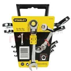 Clés Plates à Oeil Avec Poignée à Cliquet 6 Pcs. Stanley R4- 91- 444