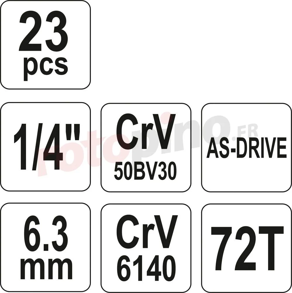 YATO Kit D'outils 1/4 – Image 3