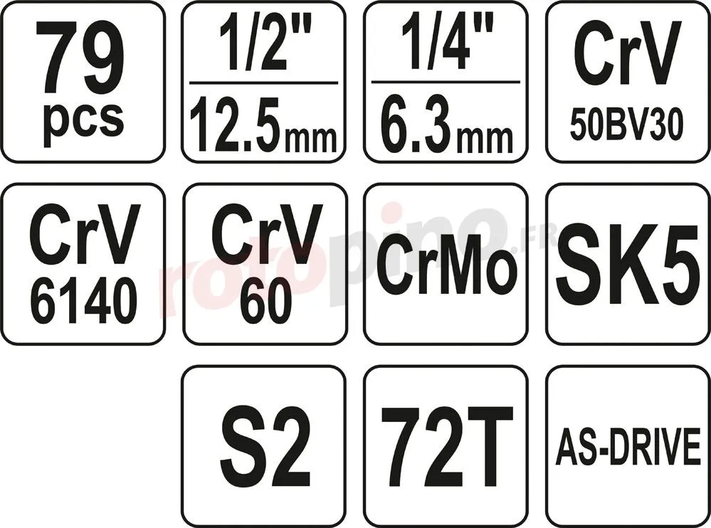 Kit D'outils (79 Pcs.) Yato YT-38911 – Image 5