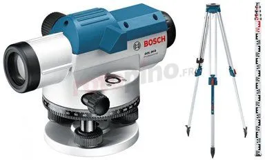 Set: Niveau Optique+Trépied+Mire De Chantier Bosch GOL 20G + BT 160 + GR 500