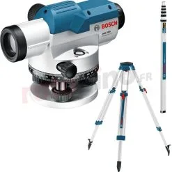 Set: Niveau Optique+Trépied+Mire De Chantier Bosch GOL20D+BT160+GR500Case+box