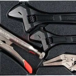 Plateau En Plastique Avec Pince De Verrouillage 4pcs Clés Ajustables Yato YT-55444